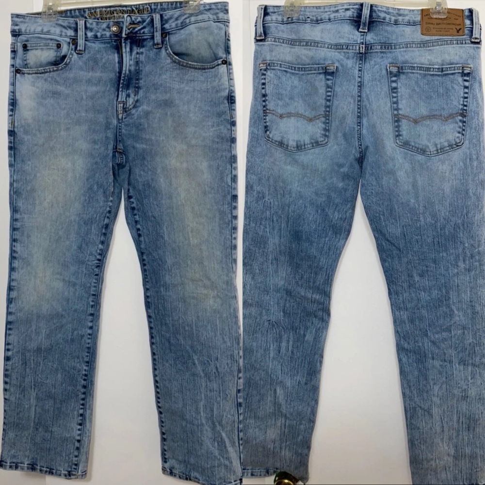 AE Lightwash biker jeans denim Vintage Denim 32x30